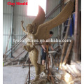 Hot sale art sculpture bronze lady with great wings fountain for garden decoration